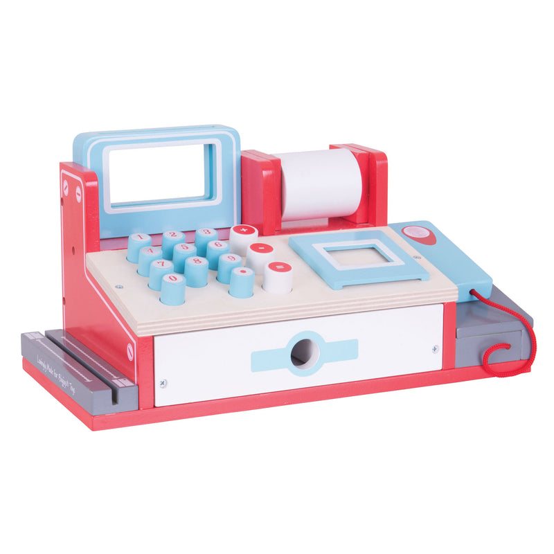 Load image into Gallery viewer, Bigjigs Houten Kassa met Scanner, 30dlg.