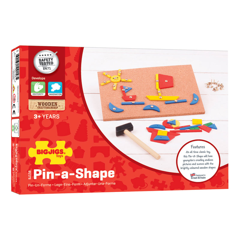 Load image into Gallery viewer, Bigjigs hamertje tik - pin-a-shape