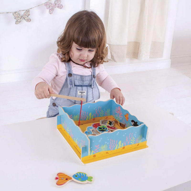 Load image into Gallery viewer, Bigjigs Houten Magnetisch Visspel