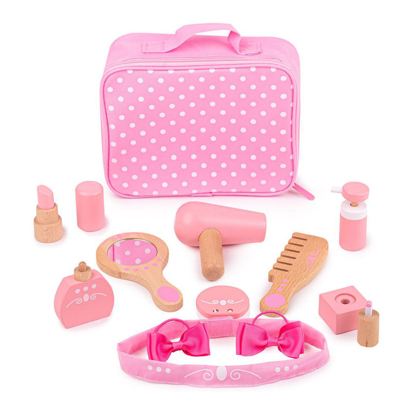Load image into Gallery viewer, Bigjigs houten beauty case, 11dlg.