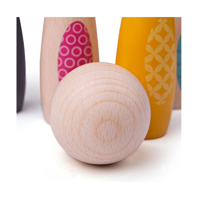 Load image into Gallery viewer, Simply scandi bigjigs toys - kegelspel 'bosdieren' - hout speelgoed - houten kegelspel - 7-delig