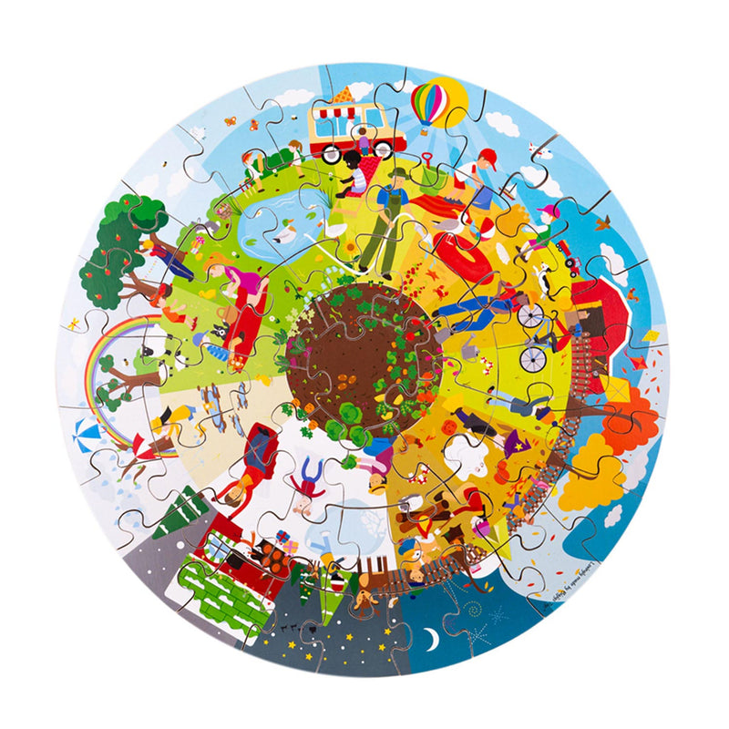 Load image into Gallery viewer, Bigjigs puzzel 4 seizoenen rond - 2+jr
