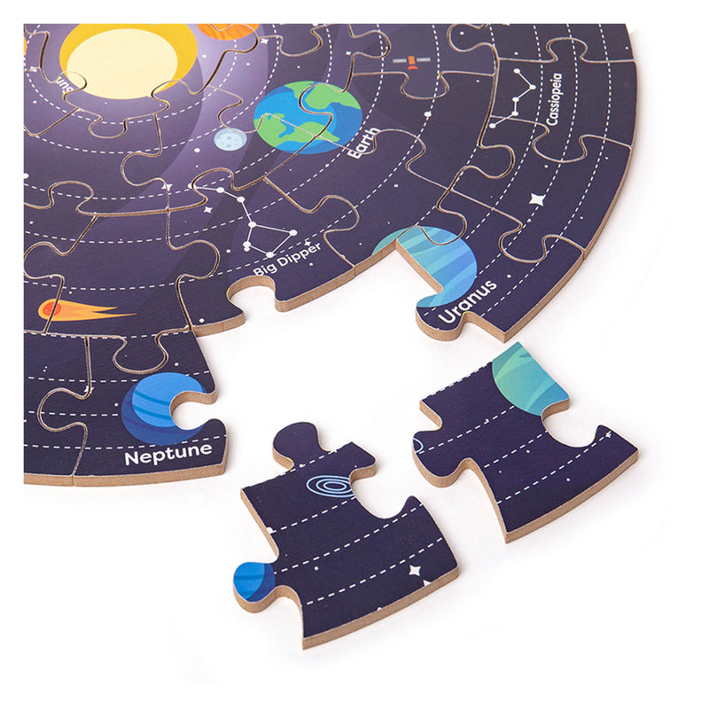 Load image into Gallery viewer, Bigjigs vloerpuzzel zonnestelsel rond, 39cm