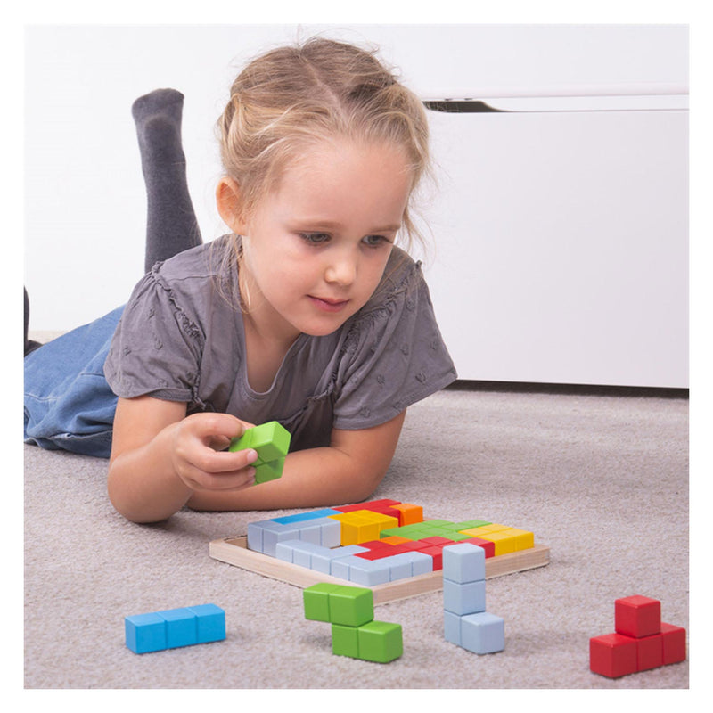 Load image into Gallery viewer, Bigjigs houten blokpuzzel patronen
