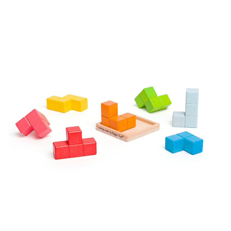 Load image into Gallery viewer, Bigjigs Houten Lock-a-Cube Kubuspuzzel
