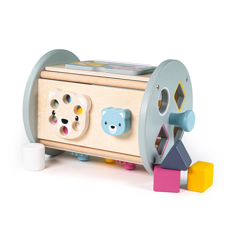 Afbeelding laden in galerijviewer, Bigjigs houten activity roller met vormenstoof - - vanaf 18 maanden