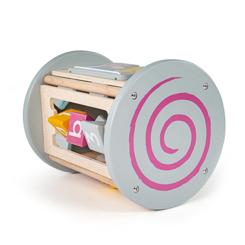 Afbeelding laden in galerijviewer, Bigjigs houten activity roller met vormenstoof - - vanaf 18 maanden