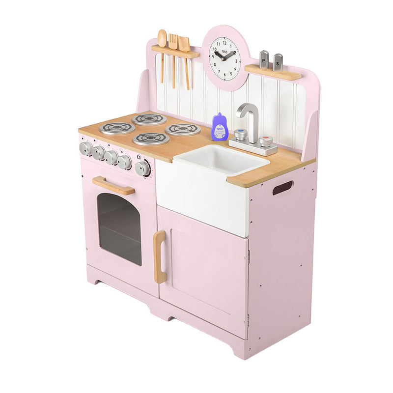 Load image into Gallery viewer, Tidlo houten speelkeuken landelijk roze, 7dlg.