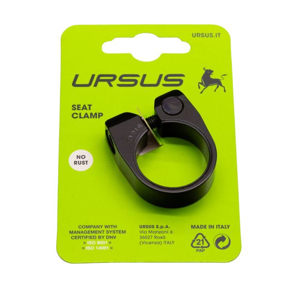 Load image into Gallery viewer, Ursus zadelpenklem ø31.8 mm aluminium - zwart