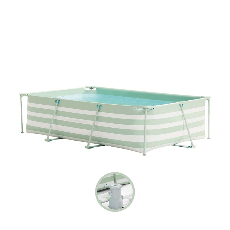 Afbeelding laden in galerijviewer, Essence | groen wit opzet zwembad 260x160x65 cm incl. accessoires