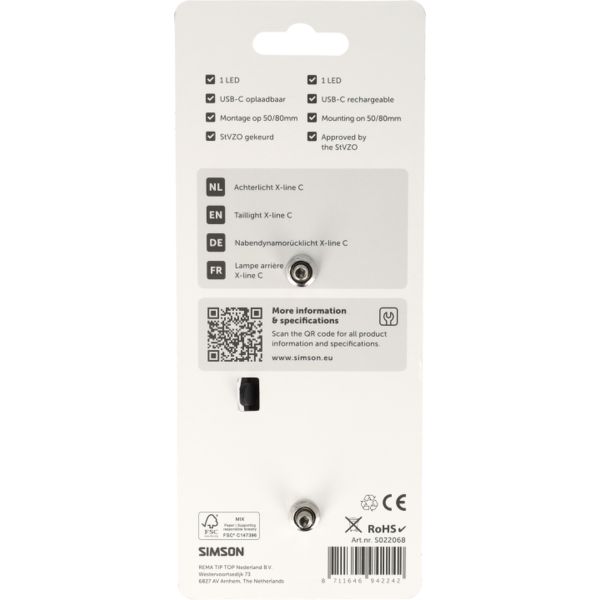 Load image into Gallery viewer, Simson aurora achterlicht x-line c