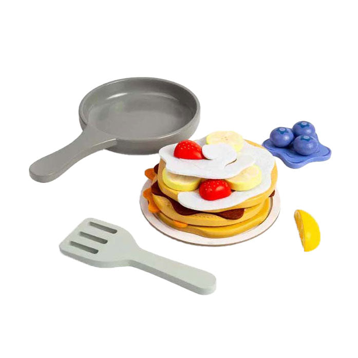 Afbeelding laden in galerijviewer, Bigjigs houten pannenkoeken speelset, 16dlg.
