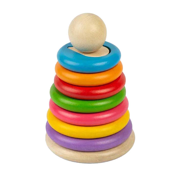 Load image into Gallery viewer, Bigjigs houten geheime vormenstapelaar, 16dlg.