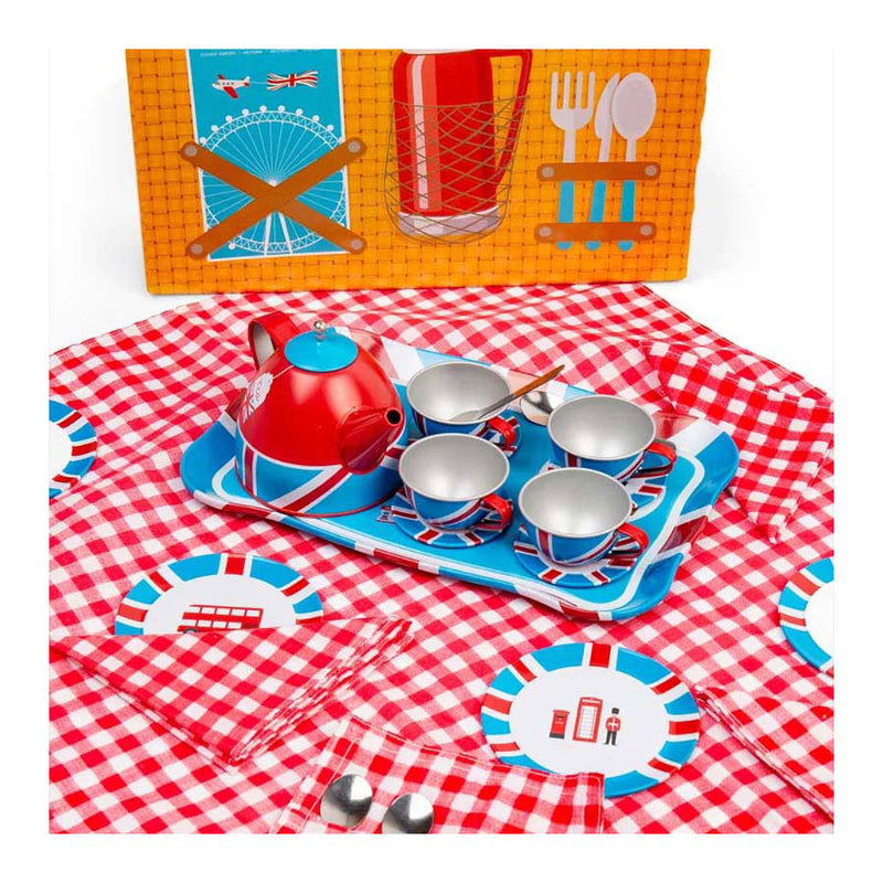 Load image into Gallery viewer, Bigjigs londen theeservies speelset, 24dlg.