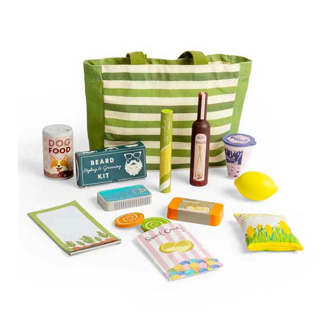 Load image into Gallery viewer, Bigjigs houten boodschappen speelset, 17dlg.