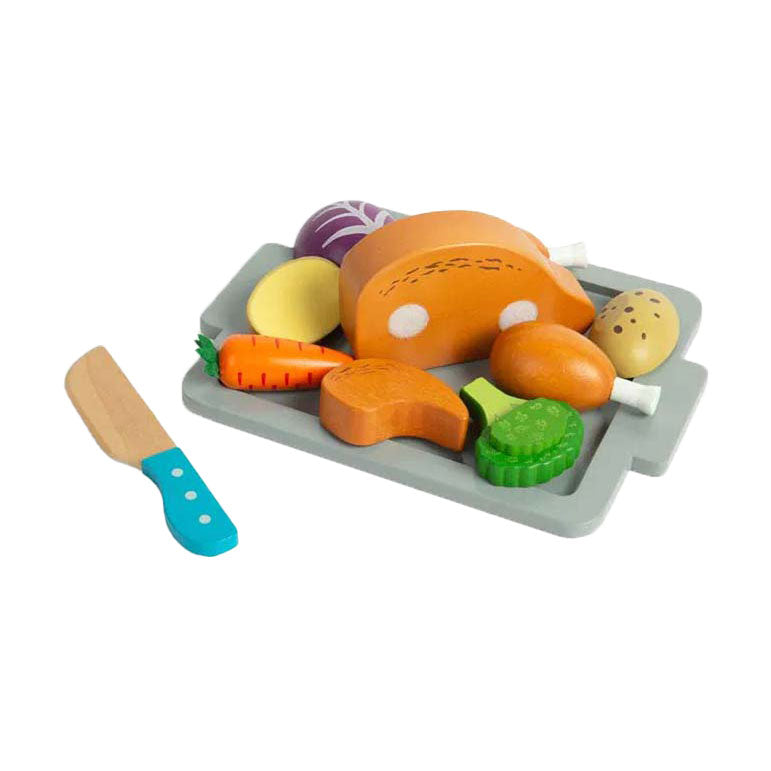 Load image into Gallery viewer, Bigjigs houten gebraden diner speelset, 12dlg.