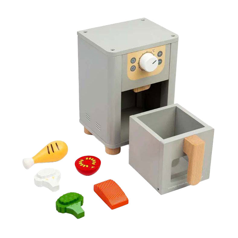 Load image into Gallery viewer, Bigjigs houten airfryer speelset, 5dlg.