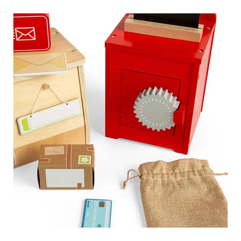 Load image into Gallery viewer, Bigjigs houten postkantoor speelset, 19dlg.