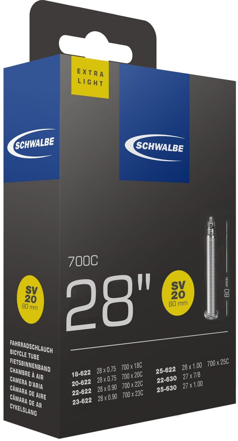 Load image into Gallery viewer, Schwalbe Binnenband 27 28 x 0.75 1.00 (18 25-622 630) FV 80 mm