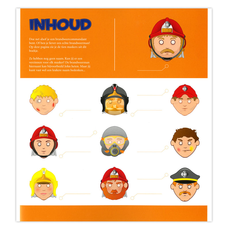 Load image into Gallery viewer, Centraal boekhuis maskers: brandweer