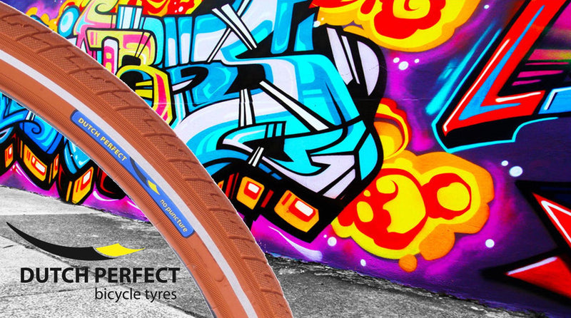 Load image into Gallery viewer, Dutchperfect Buitenband Dutch Perfect 28 x 1.40 40-622mm anti-lek bruin met reflectie