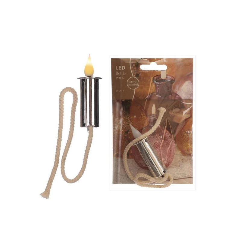 Load image into Gallery viewer, Ideas 4 seasons led lont met vlam zilver incl, 3x lr44 batterij