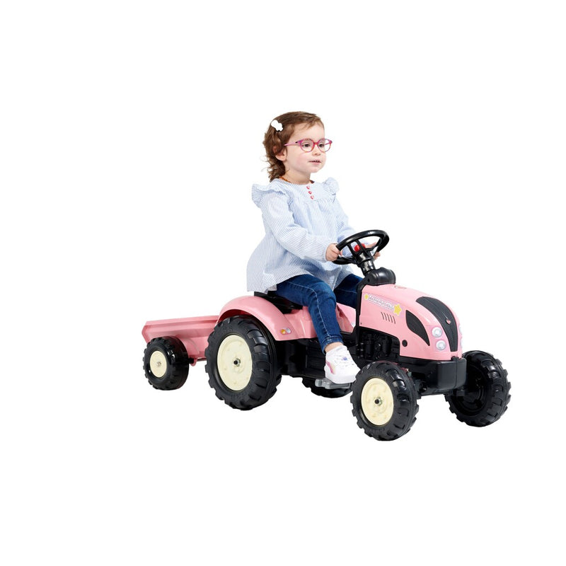 Load image into Gallery viewer, Falk tractor country farmer set pink 2+