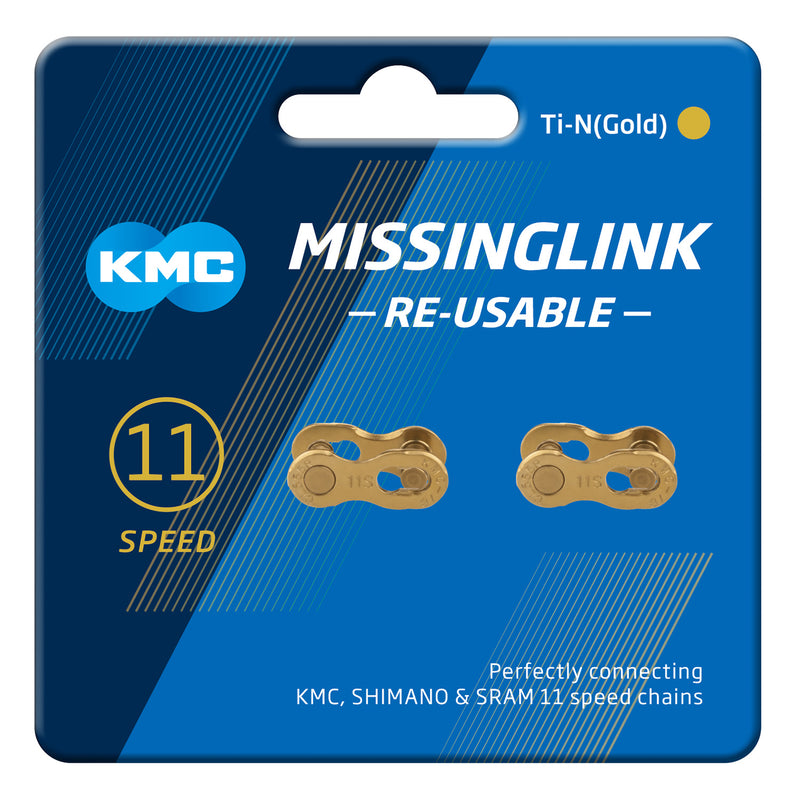 Load image into Gallery viewer, Kmc 11r ti-n gold missinglink connector