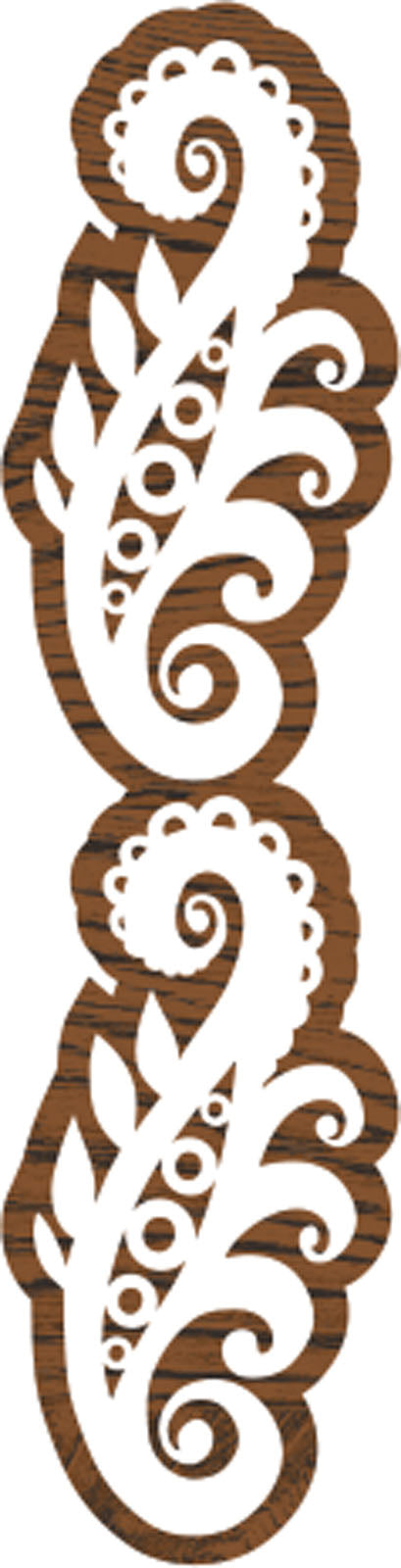 Load image into Gallery viewer, Fabric creations • block printing border 8,9x2,5cm scroll