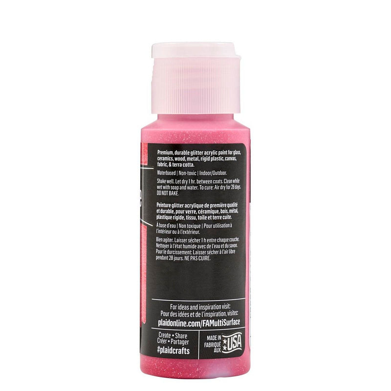 Load image into Gallery viewer, Folkart • multi-surface glitter firey red 59ml