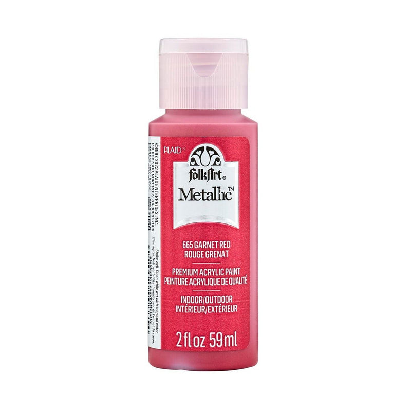 Load image into Gallery viewer, Folkart • metallic acrylic paint garnet red 59ml