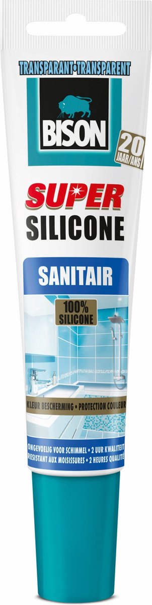 Load image into Gallery viewer, Bison super silicone transparant tube 150 ml, siliconenkit, keuken, voegen, hygiënisch, slijtvast, temperatuurbestendig van -50°c tot +120°c, makkelijk in gebruik