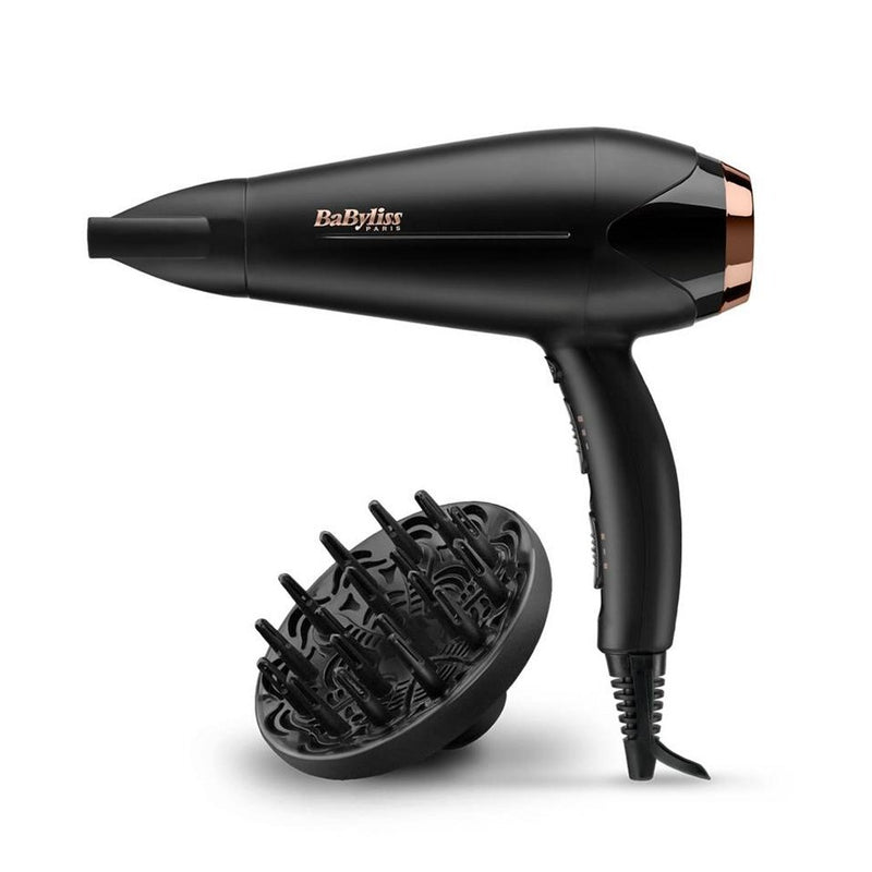 Load image into Gallery viewer, Babyliss d570de turbo shine f ouml;hn 2200w zwart ros eacute;