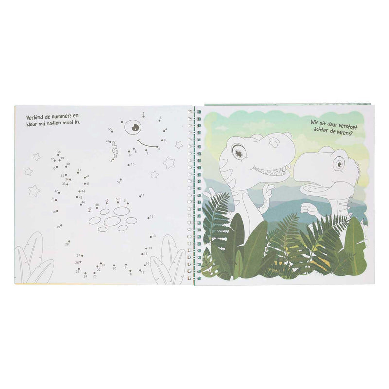 Load image into Gallery viewer, Mondikaarten sticker- en sjablonenboek ik hou van dino's