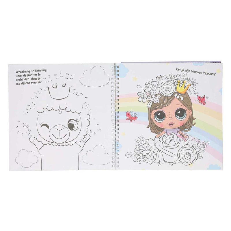 Load image into Gallery viewer, Mondikaarten sticker- en sjablonenboek ik hou van prinsessen