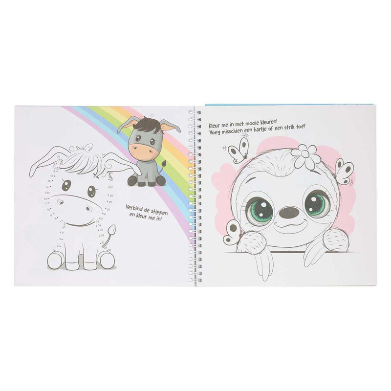 Load image into Gallery viewer, Mondikaarten sticker- en sjablonenboek ik hou van dieren