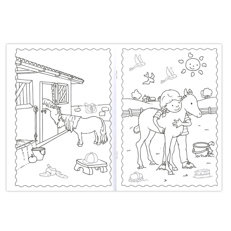 Load image into Gallery viewer, Standaard uitgeverij plakken en kleuren - de leukste paarden en pony's, 4-6 jaar