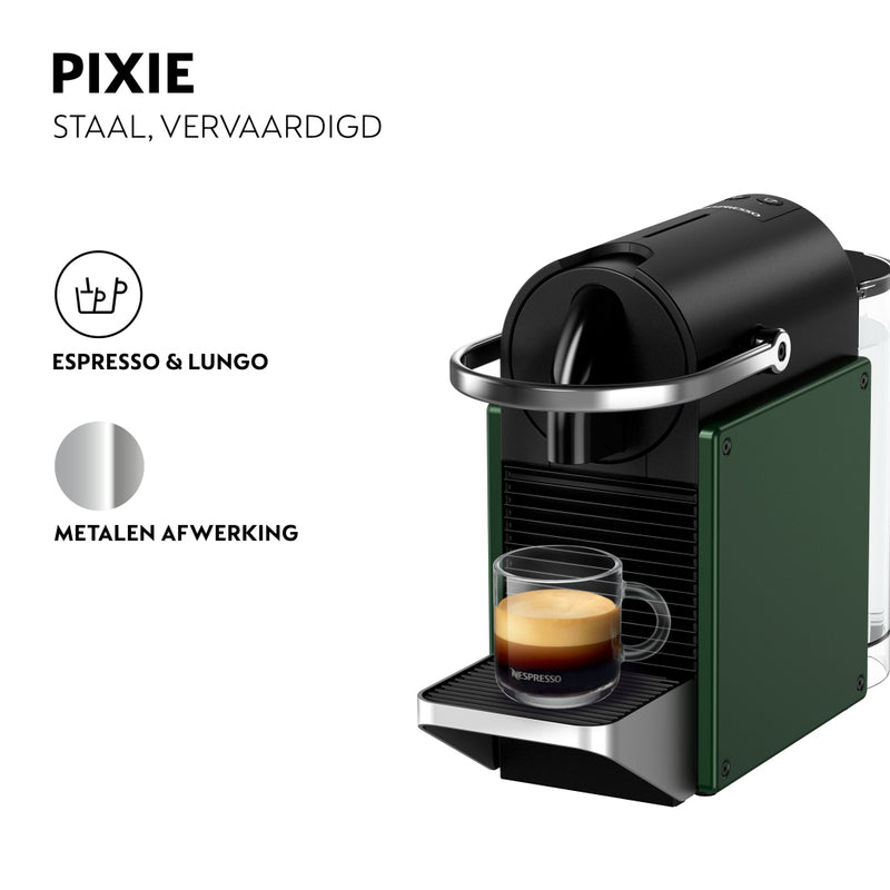 Load image into Gallery viewer, Krups xn3063 nespresso pixie koffiecupmachine donkergroen zwart