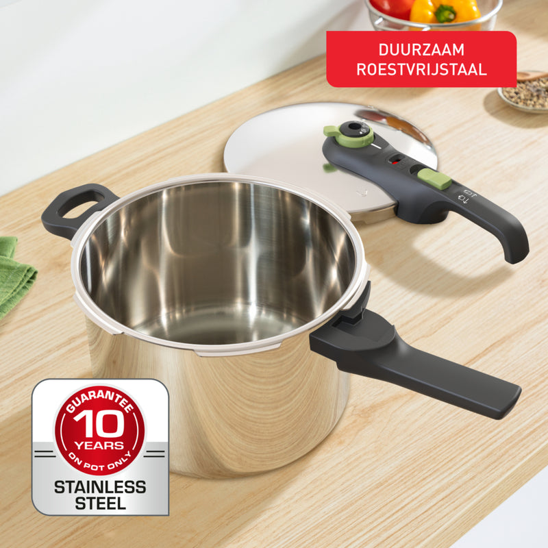 Load image into Gallery viewer, Tefal p25807 secure 5 trendy snelkookpan 6 liter met stoommand