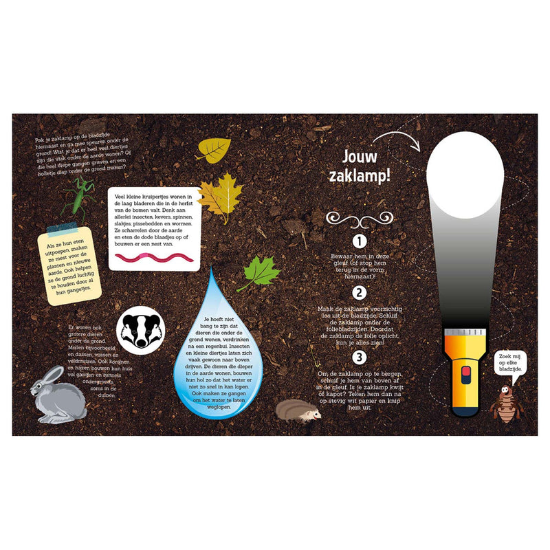 Load image into Gallery viewer, Lantaarn publishers speuren onder de grond + kartonnen zaklamp