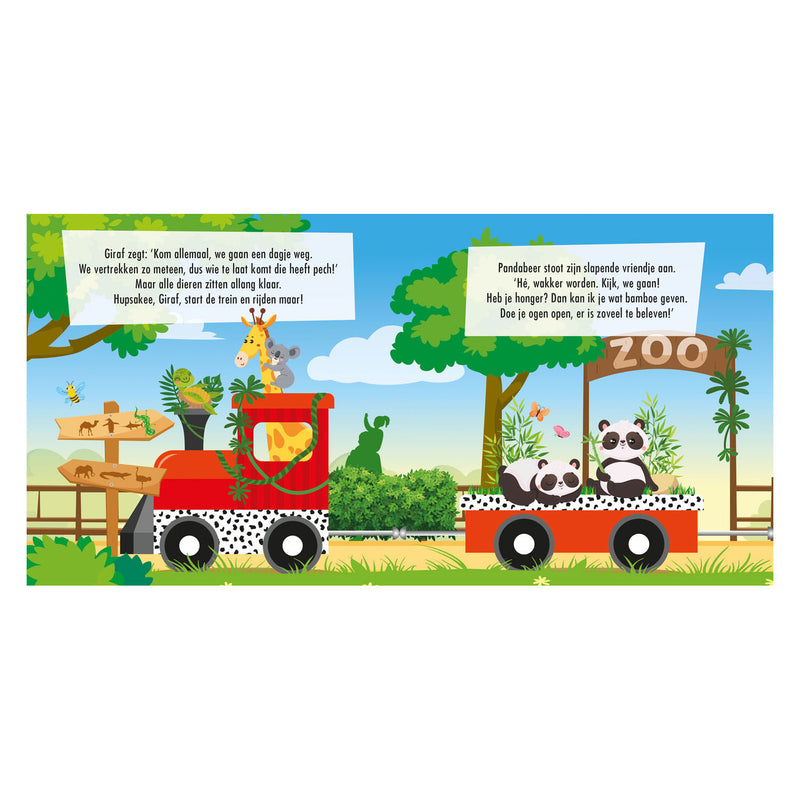 Load image into Gallery viewer, Standaard uitgeverij boek en puzzeltrein dierentuin