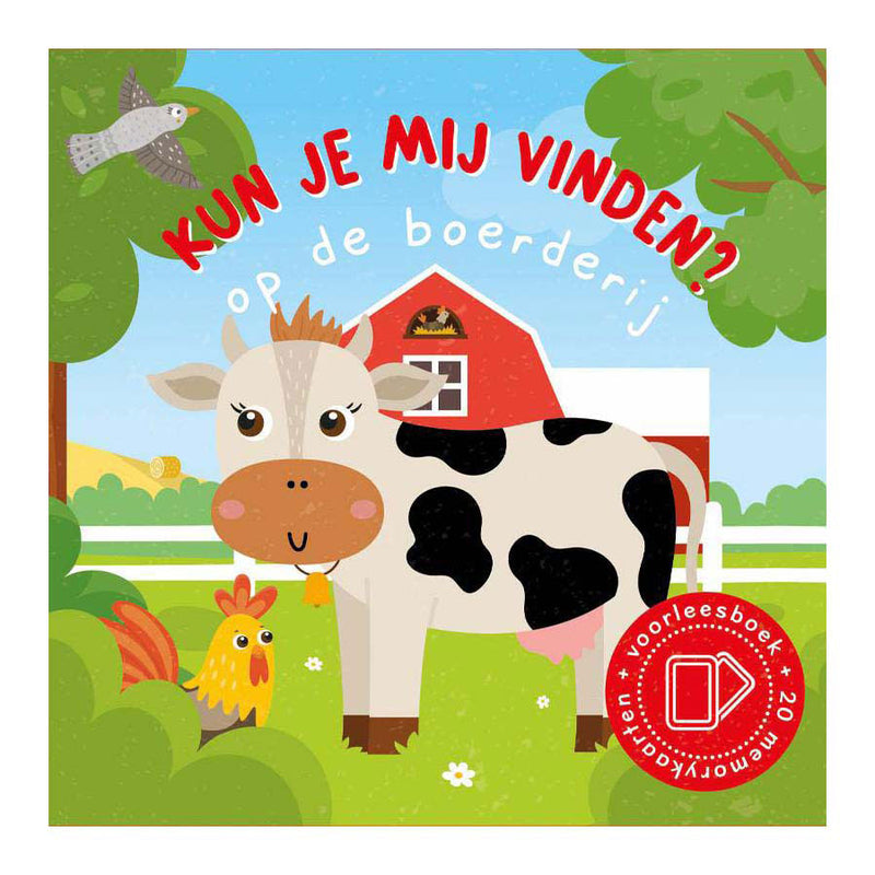 Load image into Gallery viewer, Lantaarn publishers kun je mij vinden? op de boerderij voorleesboek en 20 memokaarten