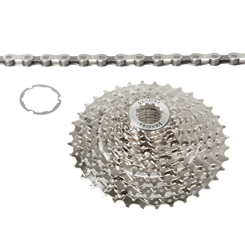 Load image into Gallery viewer, Ventura cassette + ketting 10-speed | 11-36t | zilver