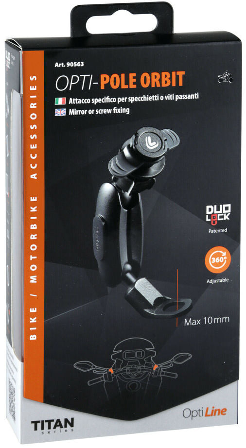 Load image into Gallery viewer, Lampa Opti-Pole Orbit houder voor spiegel of schroefbevestiging
