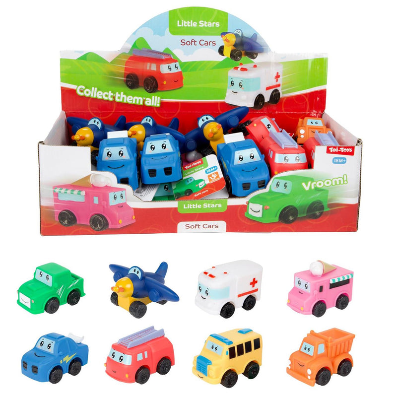 Afbeelding laden in galerijviewer, Toi-toys little stars zachte mini auto -cartoon- 8cm 8ass