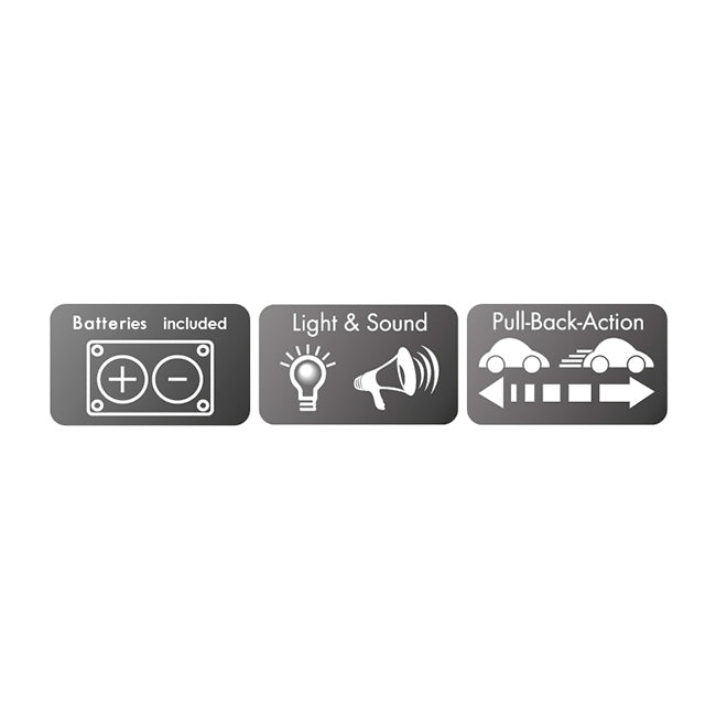 Load image into Gallery viewer, 2-play politiewagen pull-back met licht en geluid 11 cm wit