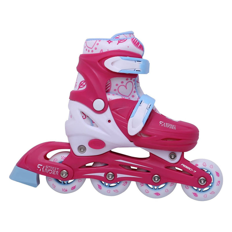 Load image into Gallery viewer, Street Rider Inline Skeelers Roze, Maat 30-33