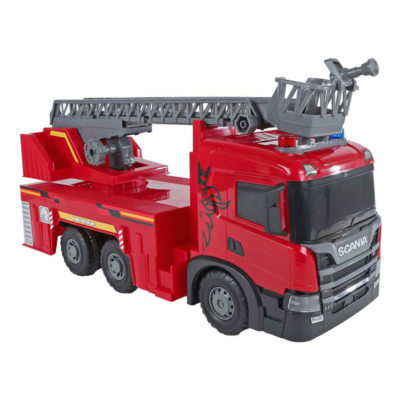 Load image into Gallery viewer, 2-play scania vrachtwagen brandweerwagen frictie met licht en geluid
