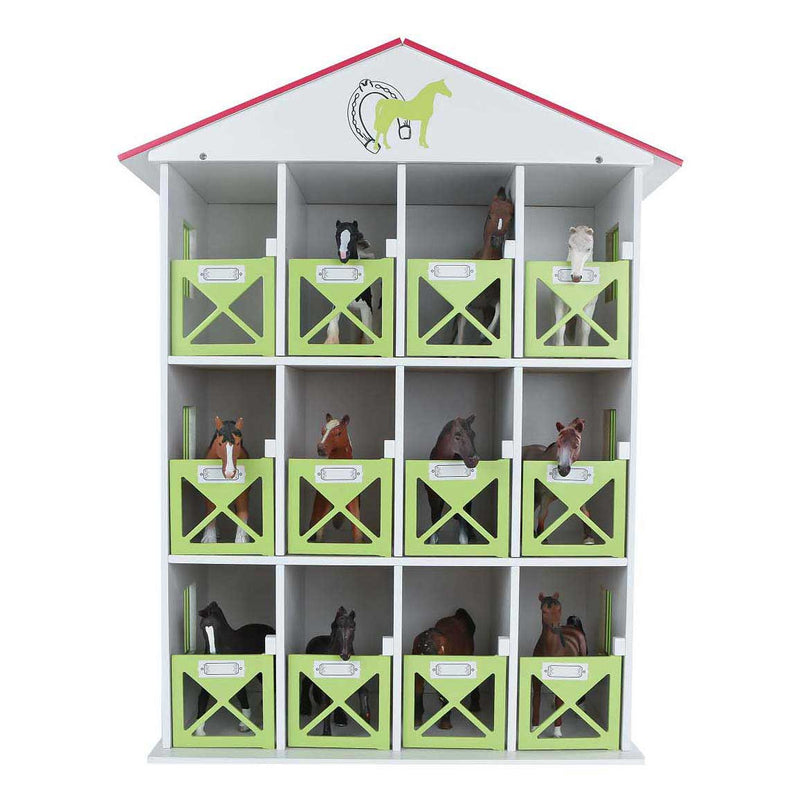 Load image into Gallery viewer, Kids globe paardenstal hotel met 12 boxen 1:24 19x41x53cm