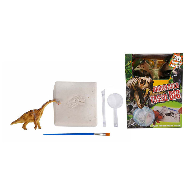 Afbeelding laden in galerijviewer, Dinoworld fossiel hakken - puzzel met extra dinosaurus figuur